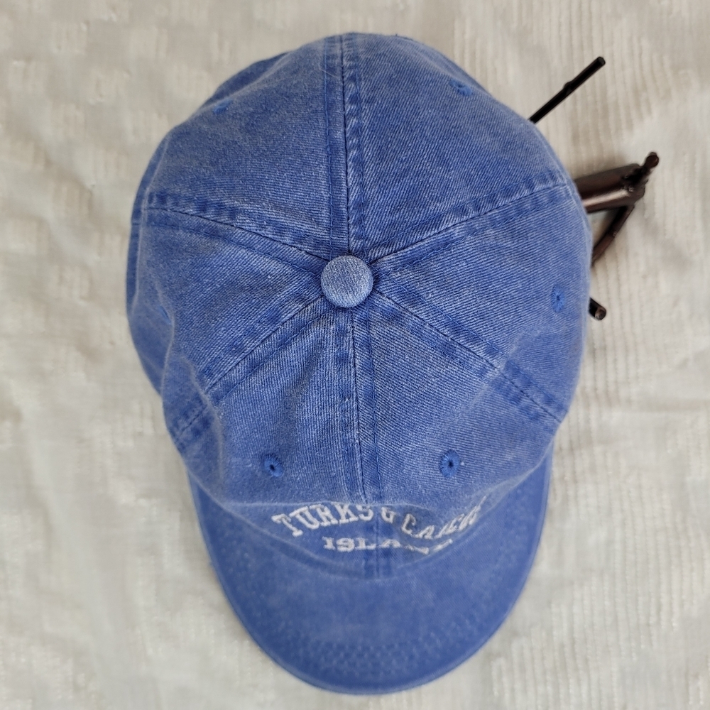 Old Dock Turks and Caicos Island blue baseball cap adjustable back strap beachy - Picture 4 of 6